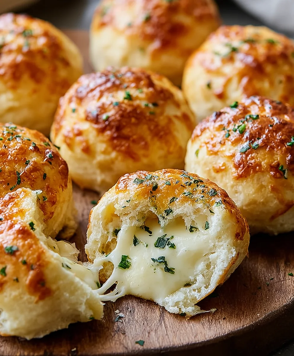 Gooey Mozzarella Biscuit Bombs-Cheesy Oven Bites
