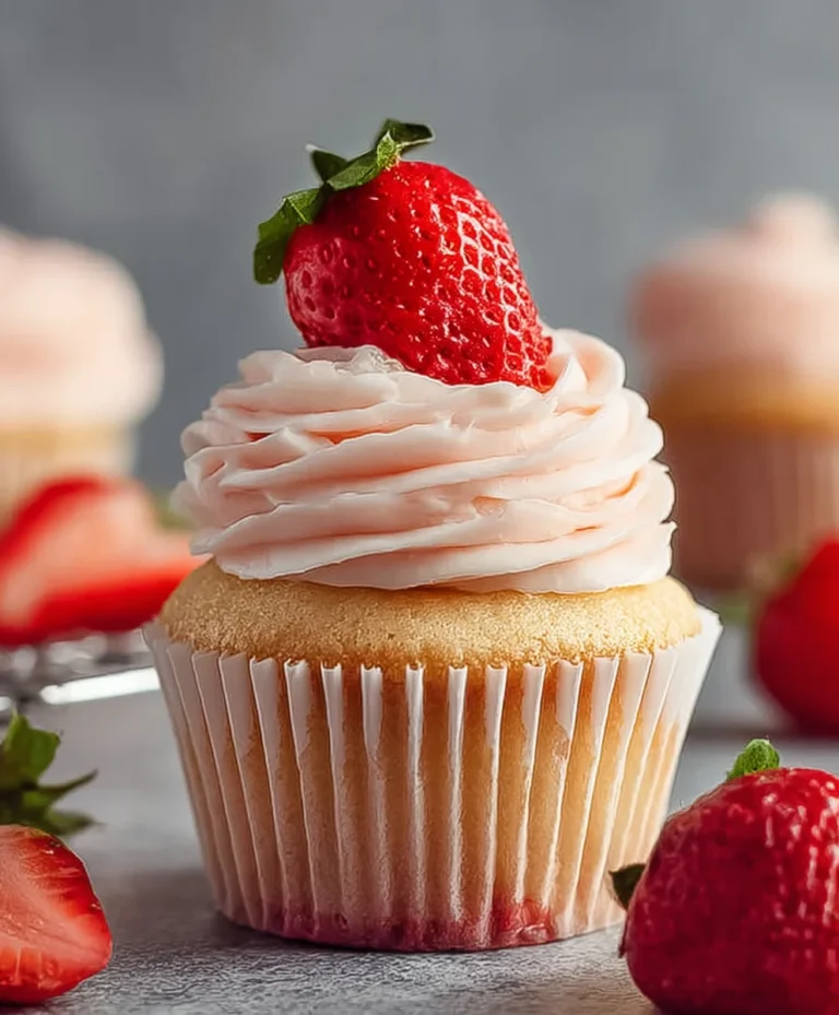 Delicious Fresh Strawberry Cupcakes – Easy Recipe