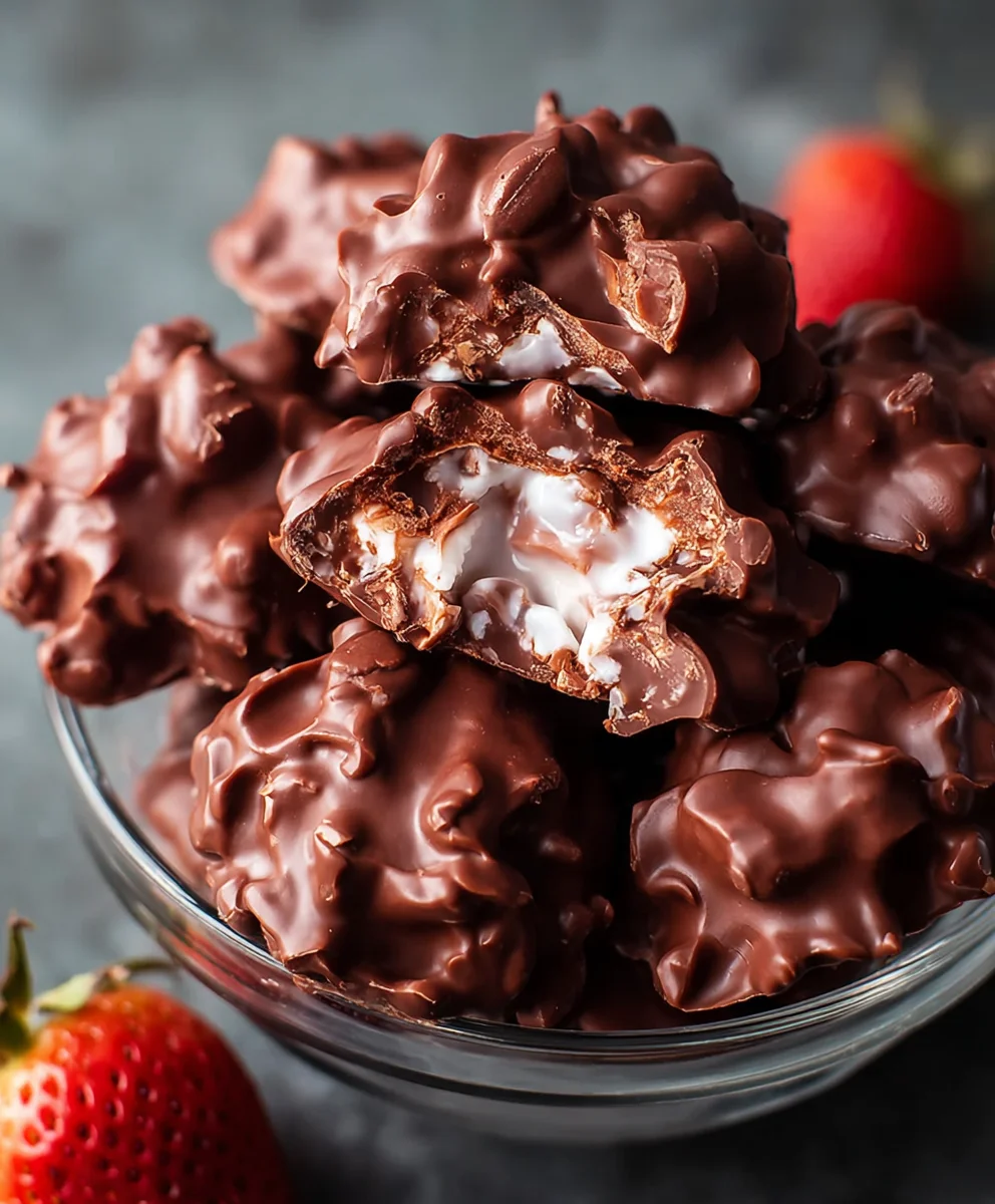 Easy Frozen Chocolate Yogurt Clusters Dessert