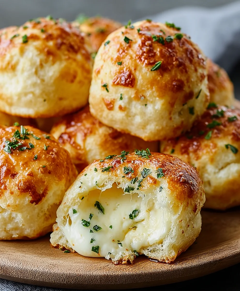 Gooey Mozzarella Biscuit Bombs-Cheesy Oven Bites