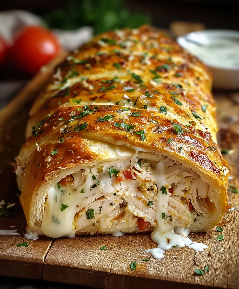 Easy Chicken Ranch Stromboli Recipe-Family Favorite