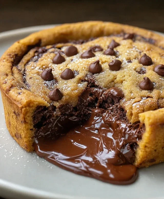 Deep Dish Nutella Cookie Pie