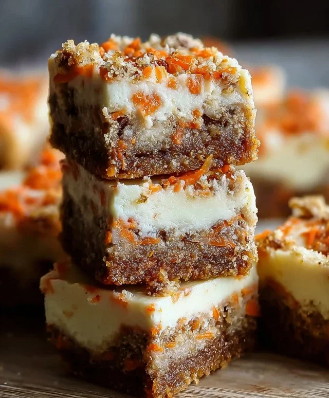 Irresistibly Indulgent Carrot Cake Cream Cheese Bars