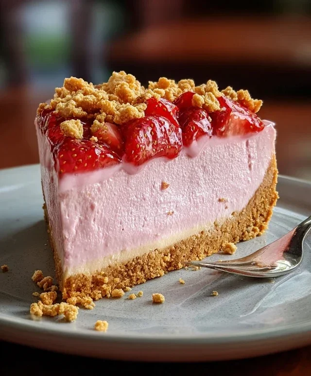 Strawberry Crunch Pink Cheesecake