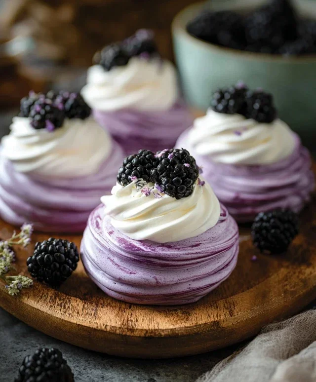Blackberry Pavlovas