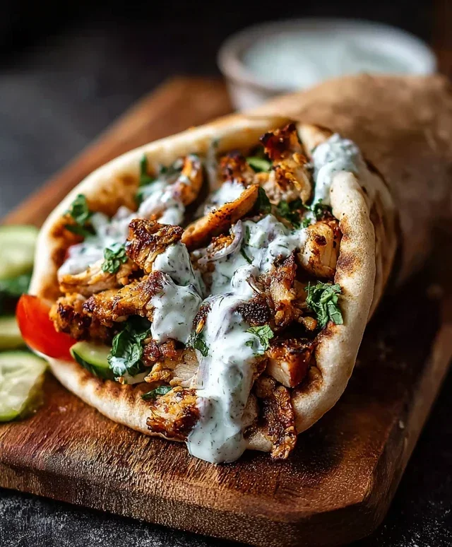 Chicken Shawarma with Garlic Sauce Recipe (Easy & Delicious)