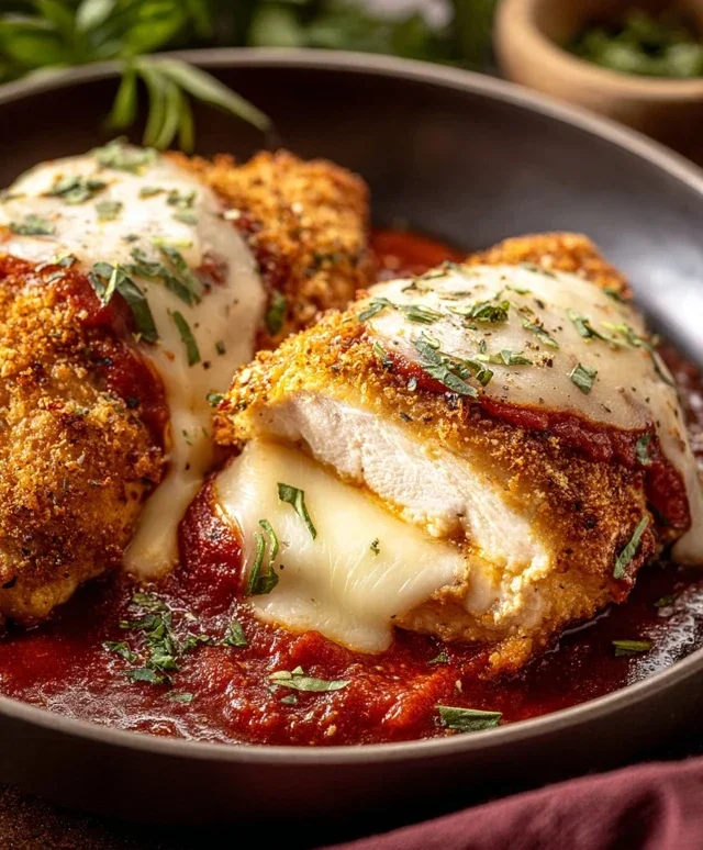 Stuffed Chicken Parmesan Dish