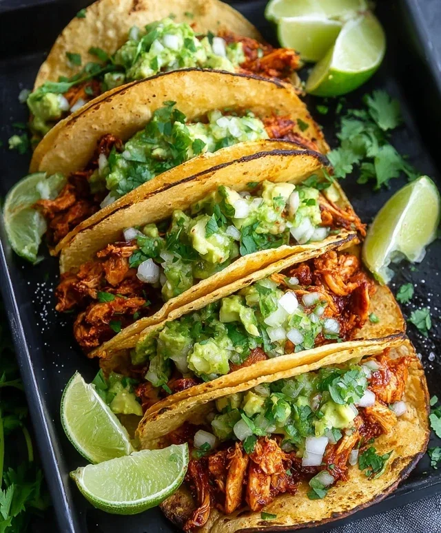 Crispy Poblano Chicken Tacos with Avocado-Jalapeño Salsa