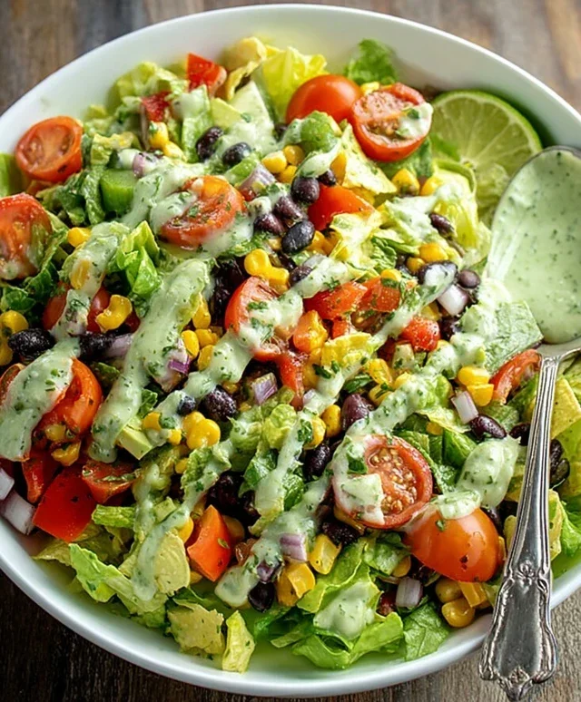 Southwestern Chopped Salad with Cilantro-Lime Dressing