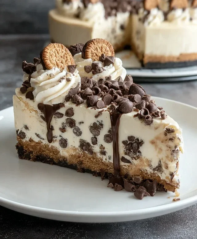 No Bake Cookie Dough Cheesecake