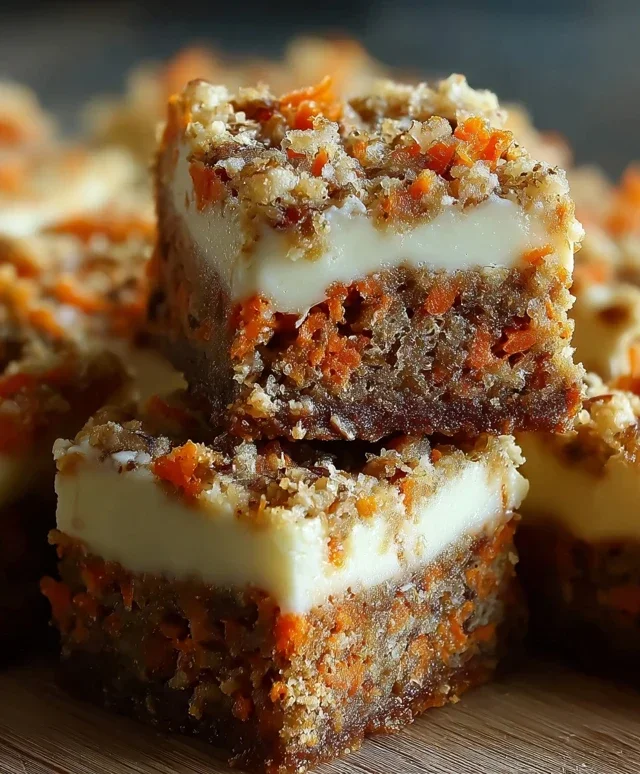 Irresistibly Indulgent Carrot Cake Cream Cheese Bars