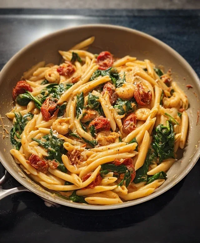 One-Pot Spinach Tomato Pasta