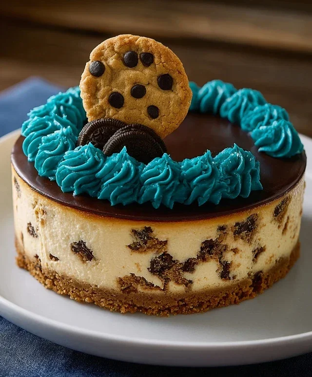 Cookie Monster Cheesecake