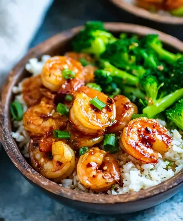 Honey Garlic Shrimp Bowls