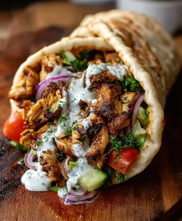 Chicken Shawarma with Garlic Sauce Recipe (Easy & Delicious)