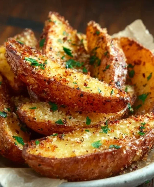 Baked Garlic Parmesan Potato Wedges