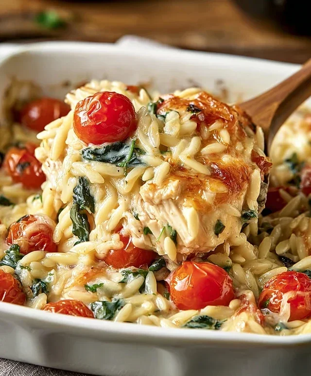 Orzo Tuscan Chicken Bake