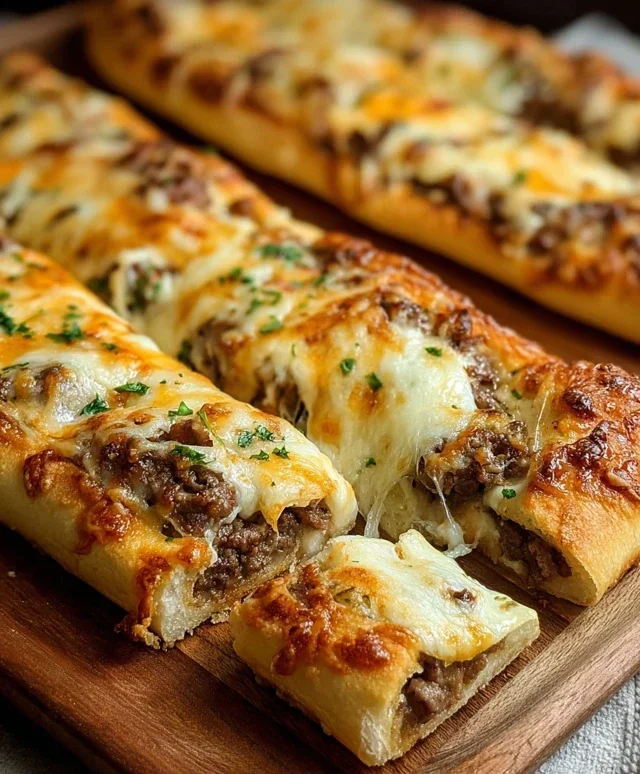 Philly Cheesesteak Stuffed Cheesy Breadsticks