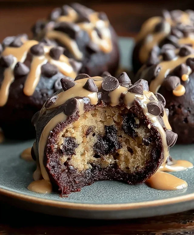 Chocolate Chip Cookie Dough Brownie Bombs