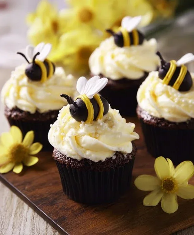 DIY Bumblebee & Flower Cupcakes