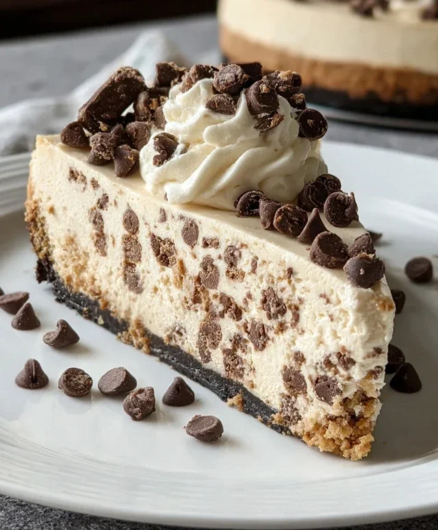 No Bake Cookie Dough Cheesecake