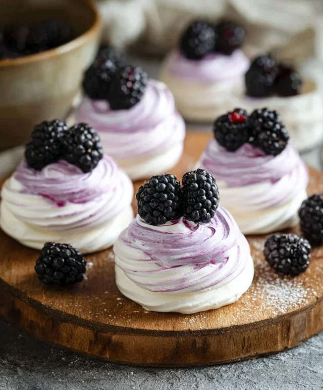 Blackberry Pavlovas