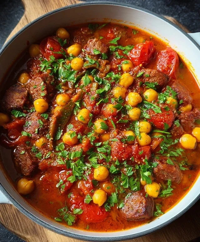 Beef Beef Chorizo Chickpea Stew