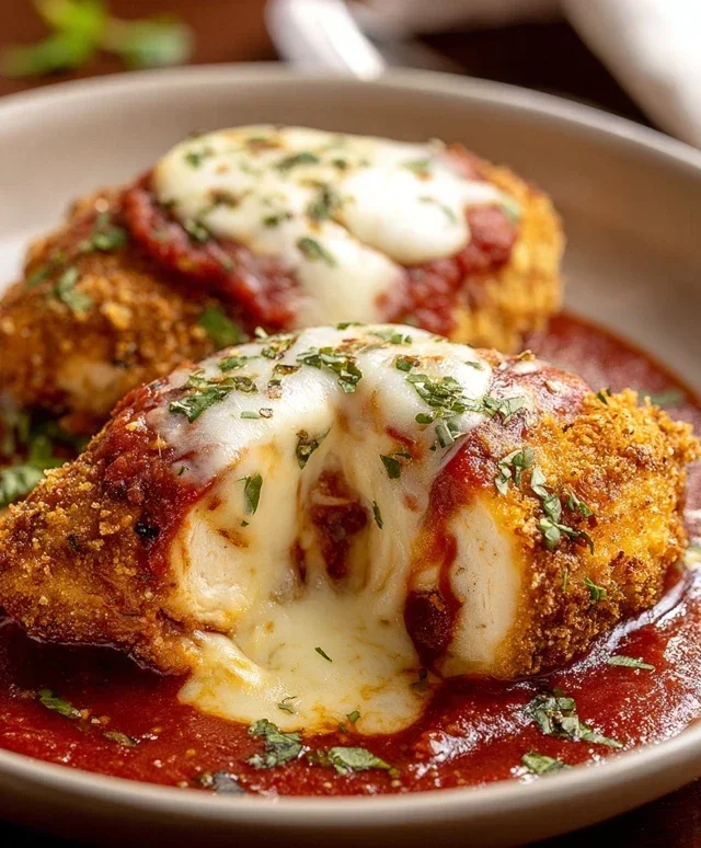 Stuffed Chicken Parmesan Dish