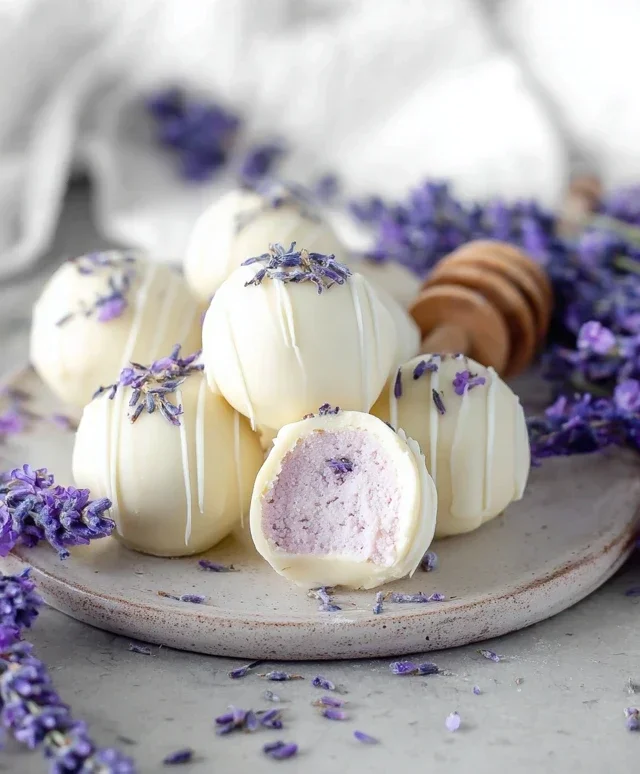 Honey Lavender White Chocolate Truffles