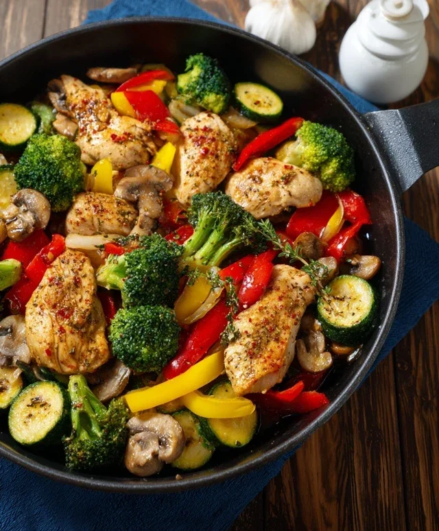 Healthy Chicken and Vegetables Skillet