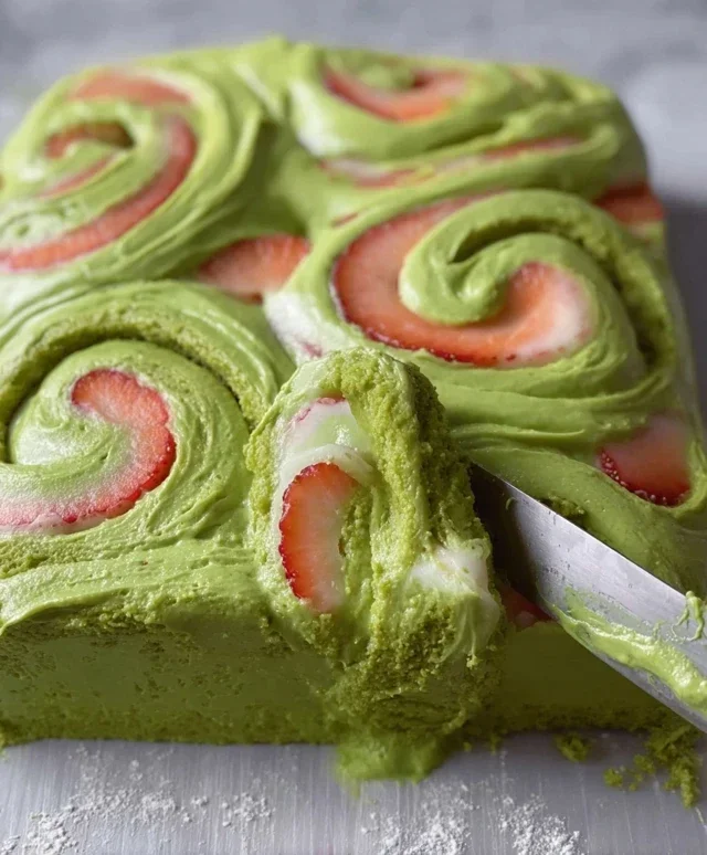 Strawberry Matcha Latte Rolls