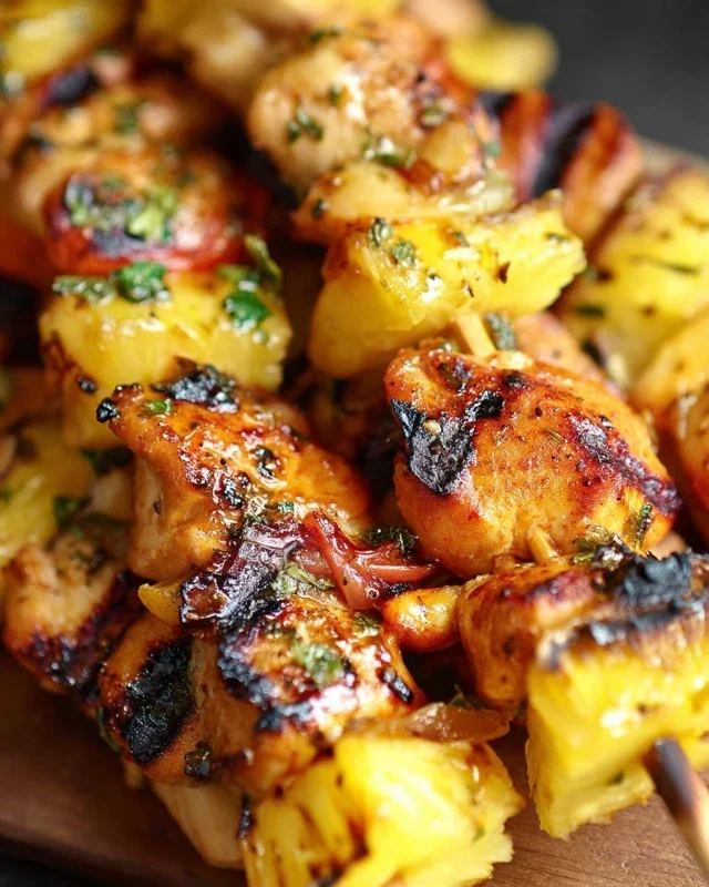 Pineapple Chicken Kebabs Recipe