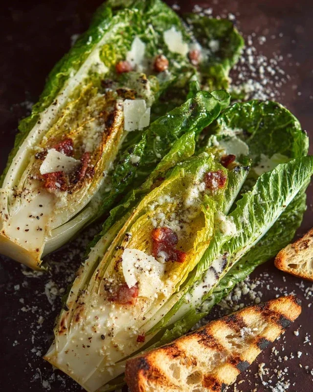 Grilled Romaine Caesar Salad Recipe