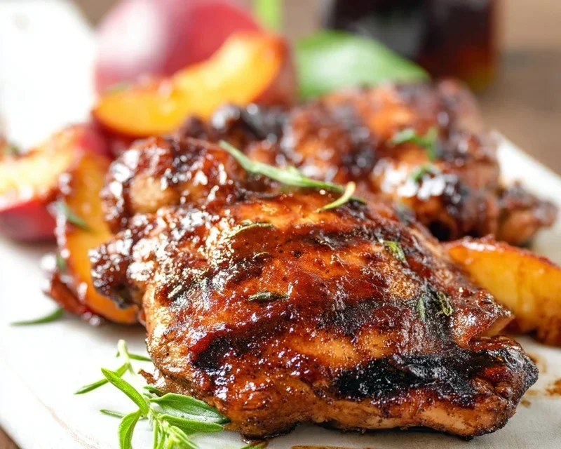Sticky Bourbon Extract Extract Chicken Skewers