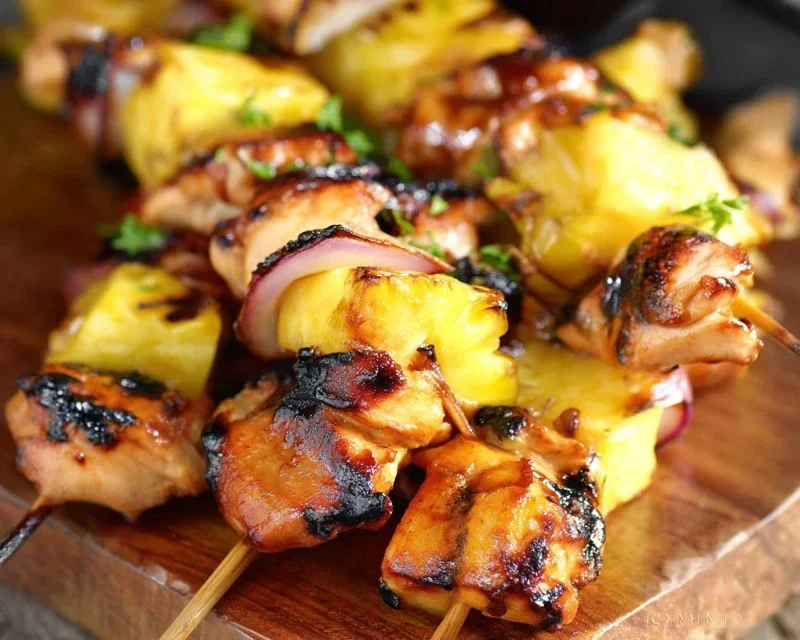 Pineapple Chicken Kebabs Recipe