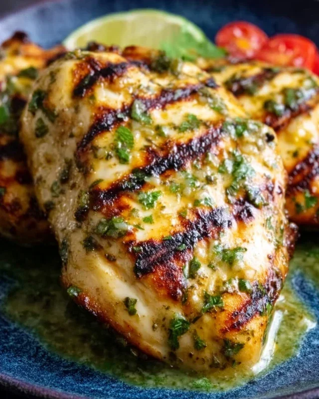 Grilled Salsa Verde Pepper Jack Chicken