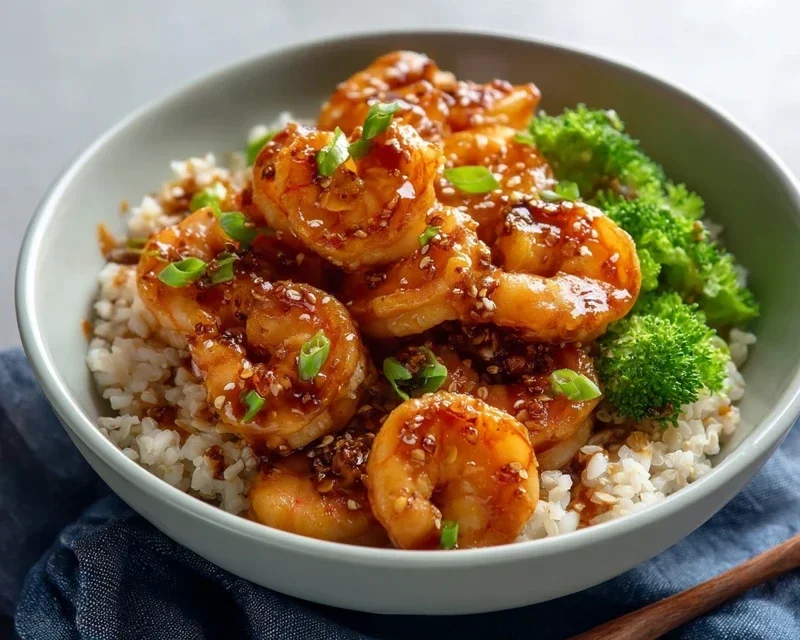 Honey Garlic Shrimp Bowls