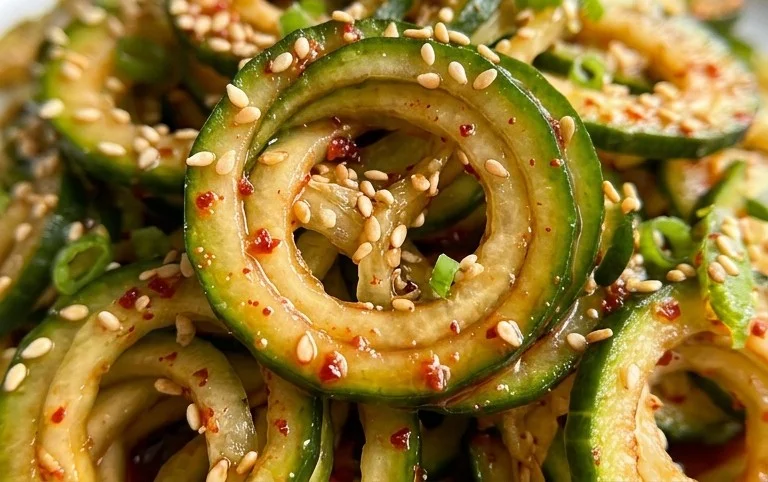Spiral Cucumber Salad: Korean-Inspired Recipe