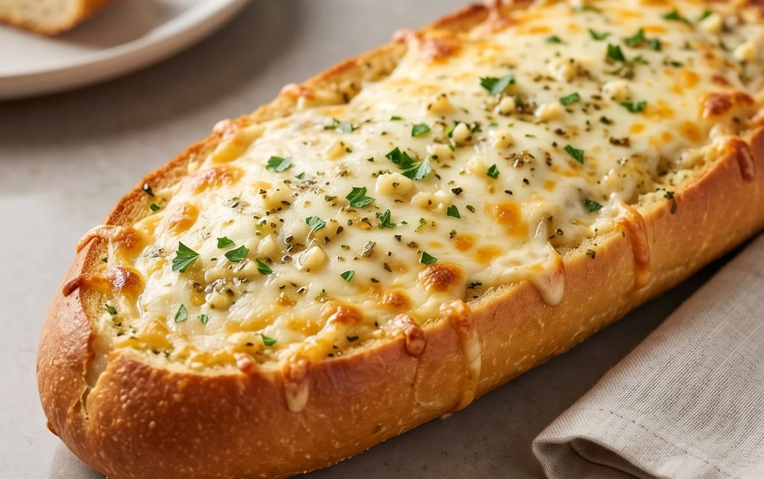 BEST CHEESY GARLIC BREAD RECIPE
