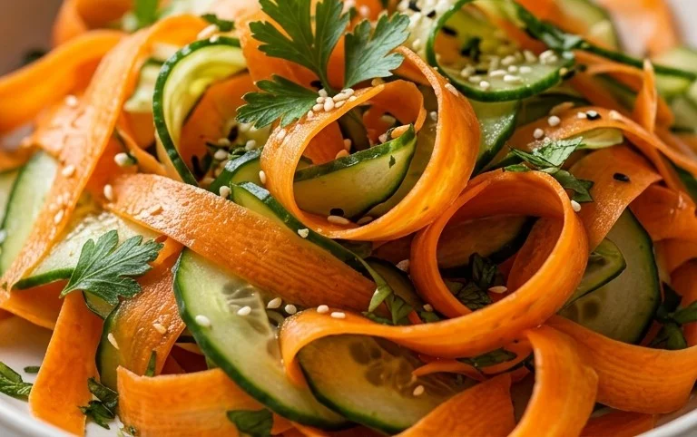Carrot and Cucumber Ribbon Salad