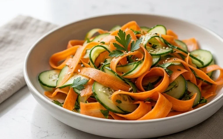 Carrot and Cucumber Ribbon Salad