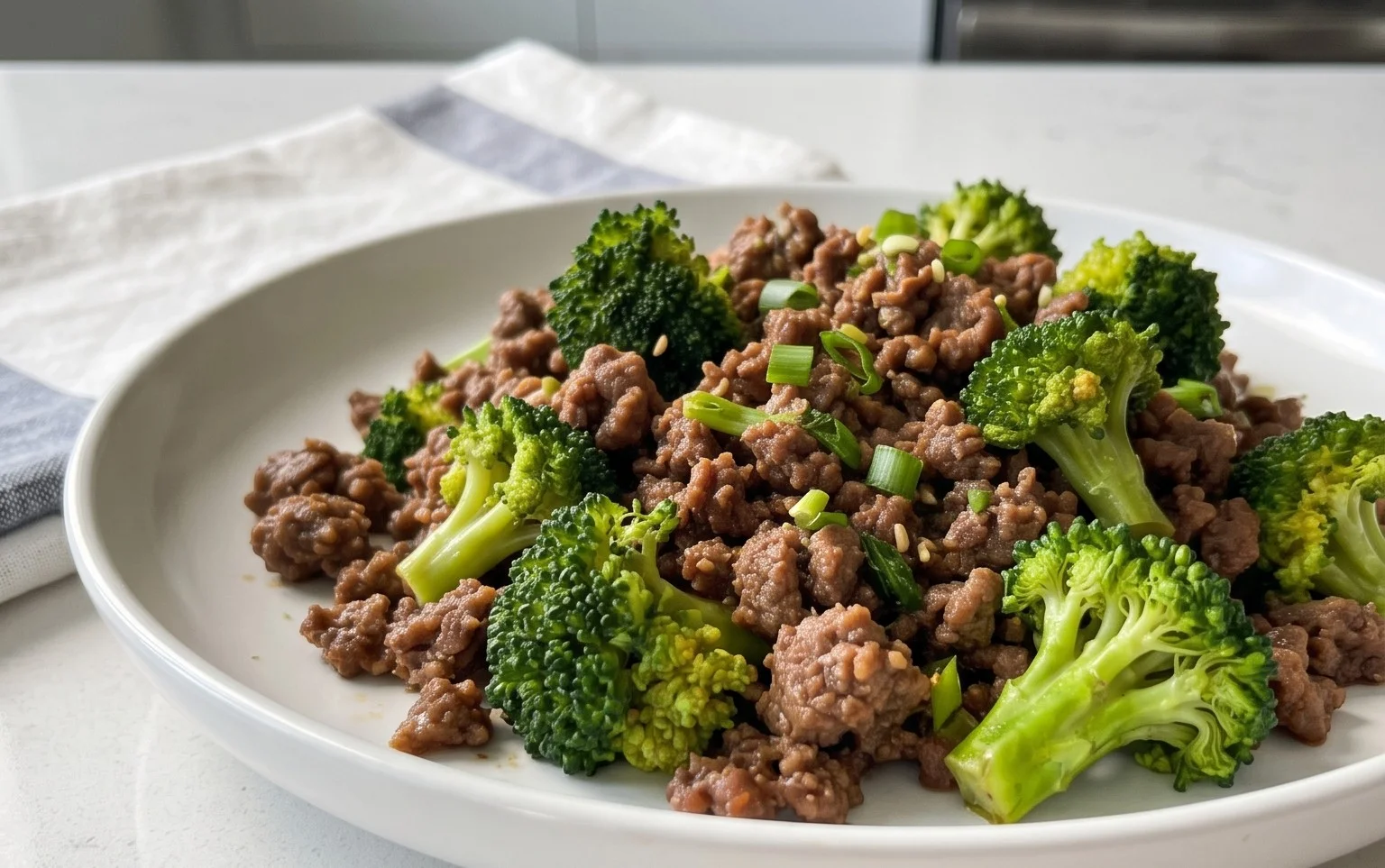 Ground Beef and Broccoli