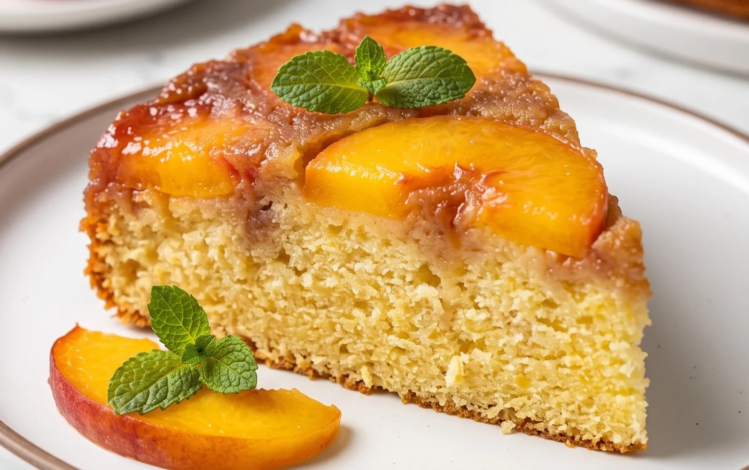 Peach Upside-Down Cake Recipe