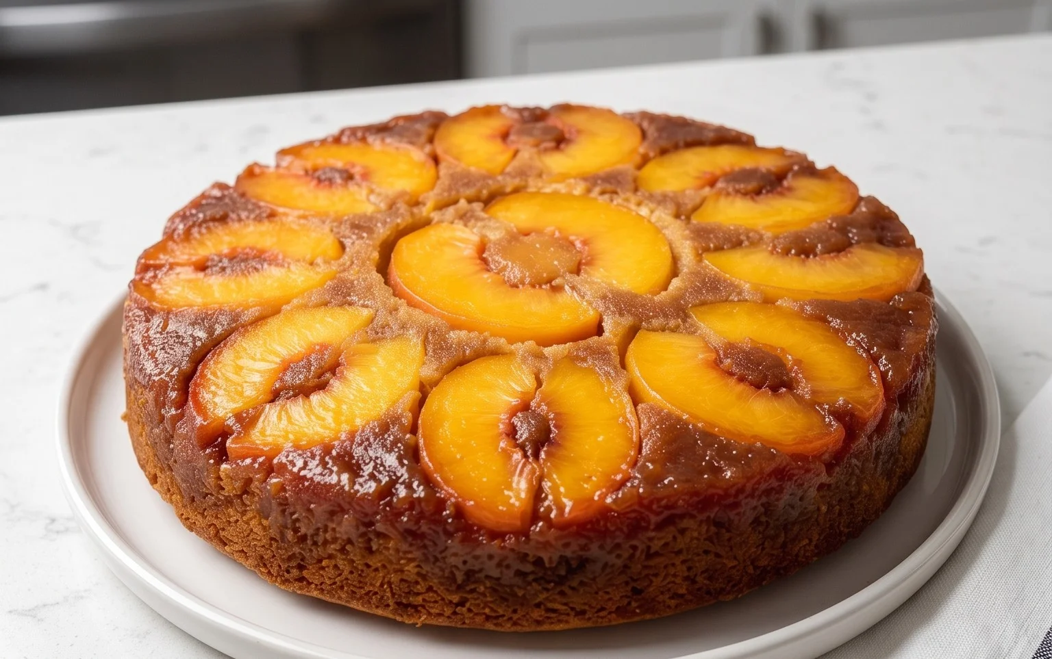 Peach Upside-Down Cake Recipe