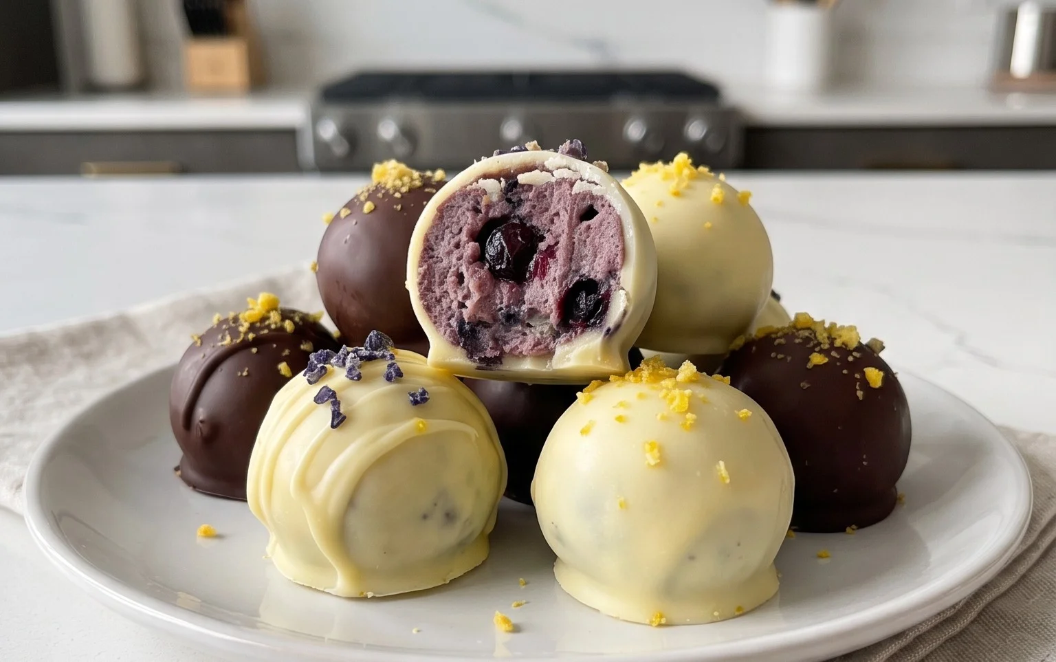 LEMON BLUEBERRY TRUFFLES