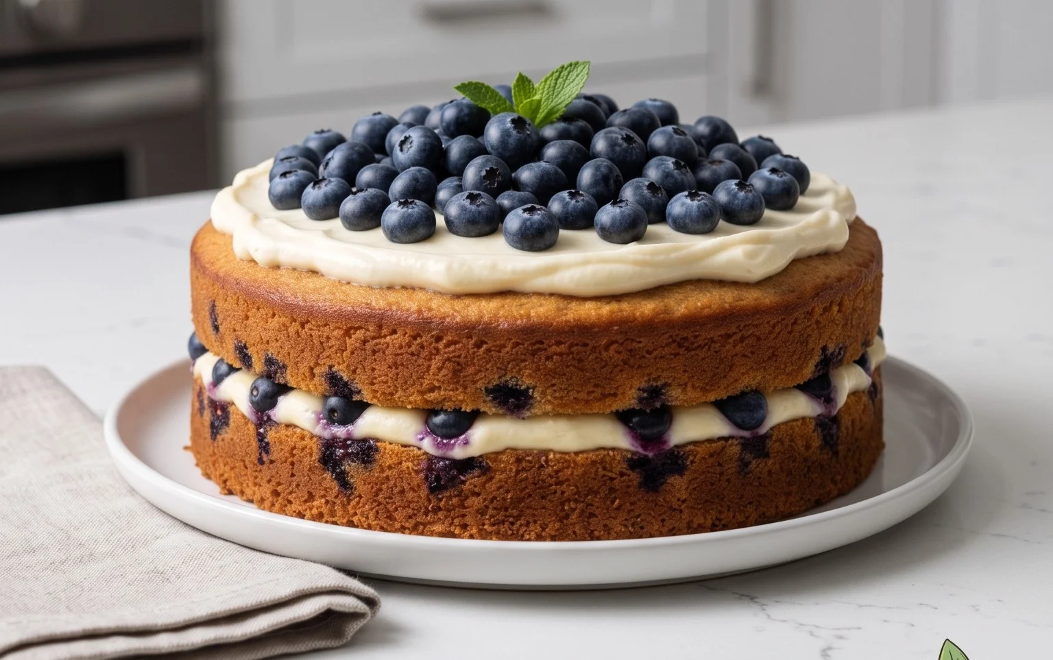 Nova Scotia Blueberry Cream Cake