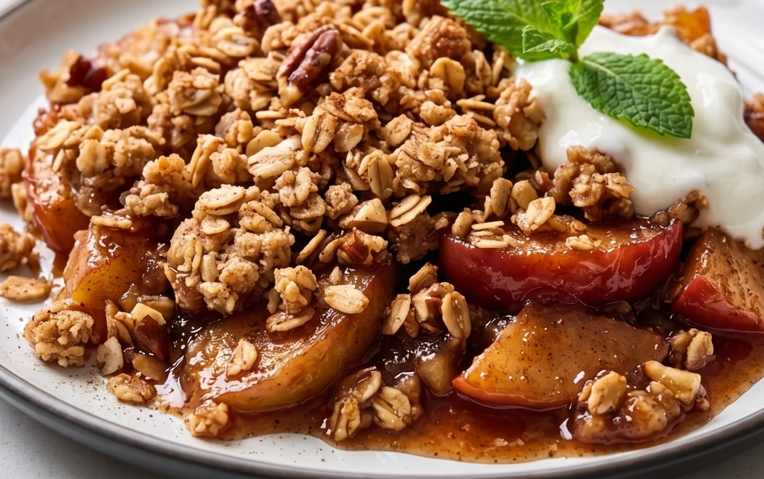 Healthy Breakfast Apple Crum extractble