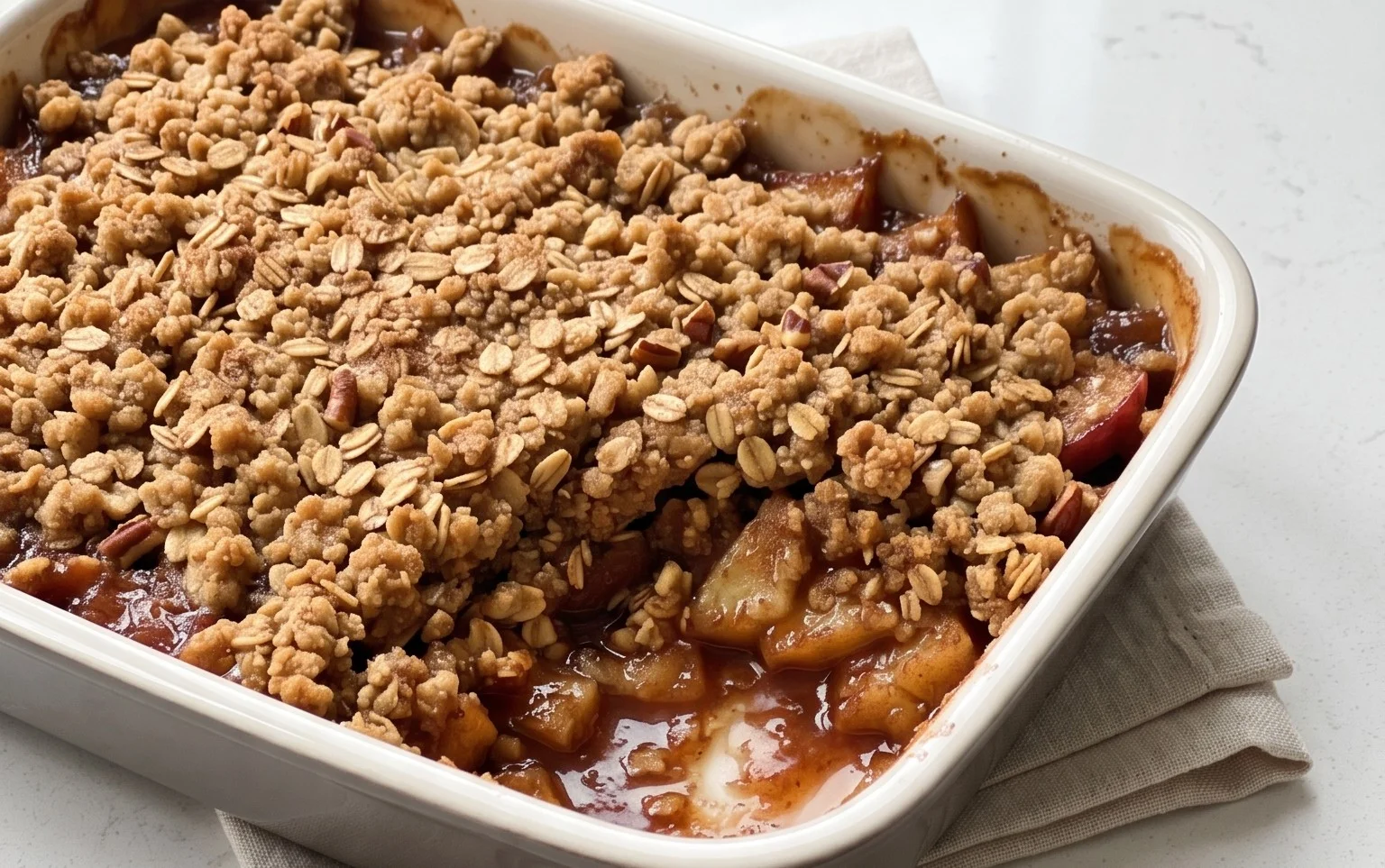 Healthy Breakfast Apple Crum extractble