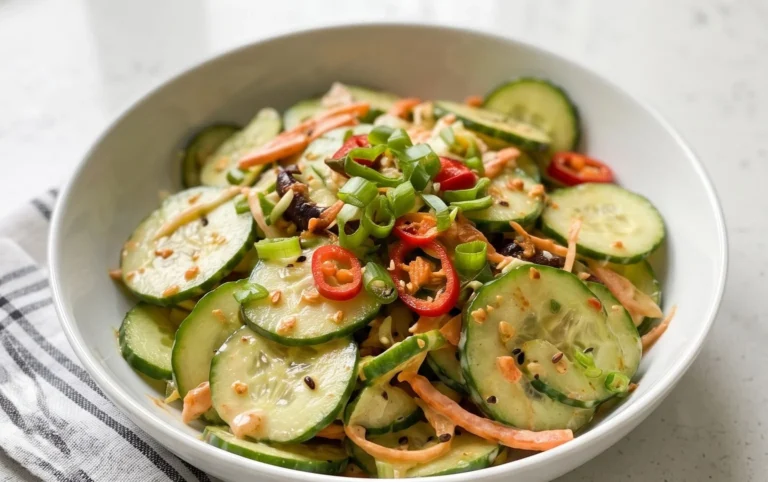 Creamy Asian Cucumber Salad Bowl