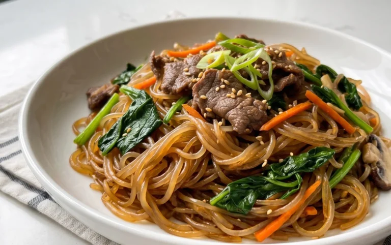 Japchae (Korean Glass Noodle Stir Fry)